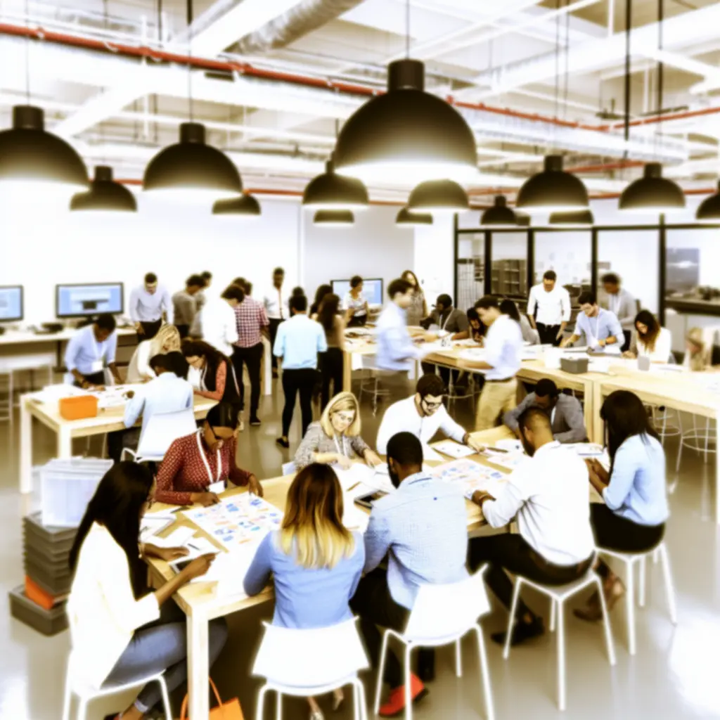 Collaborative workshop with participants engaged in active learning