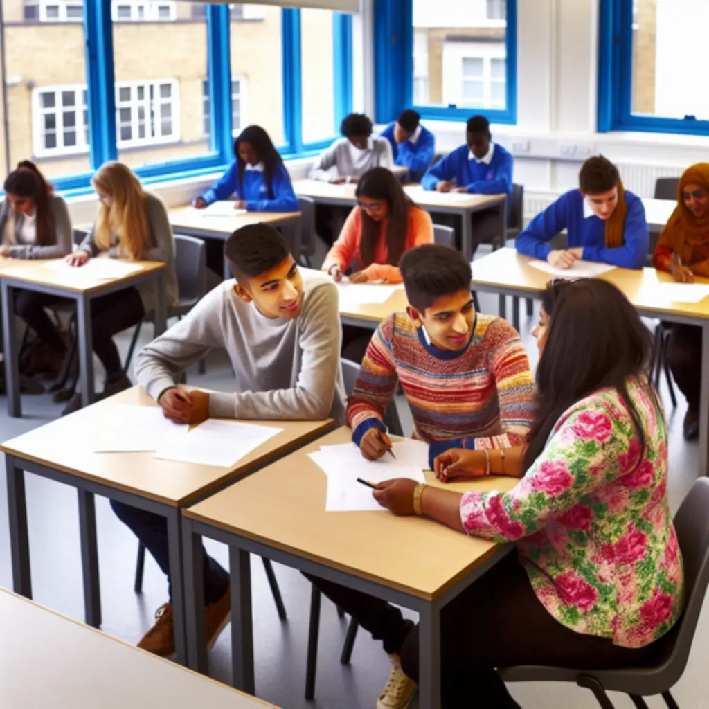 Tutor supporting a student during an exam preparation coaching session