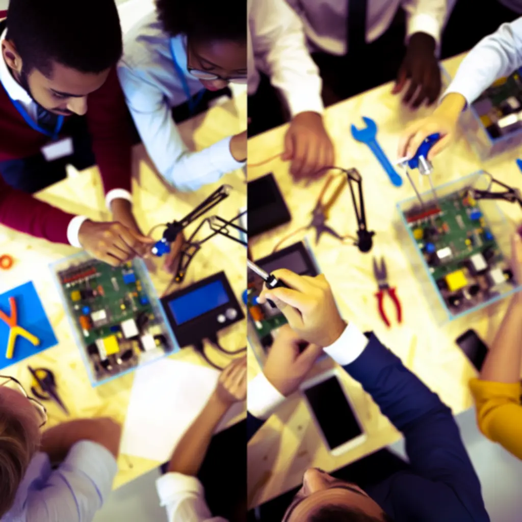 Learners taking part in a hands-on workshop activity