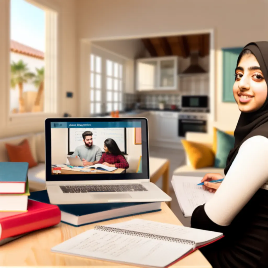 Student attending an online exam preparation session on a laptop