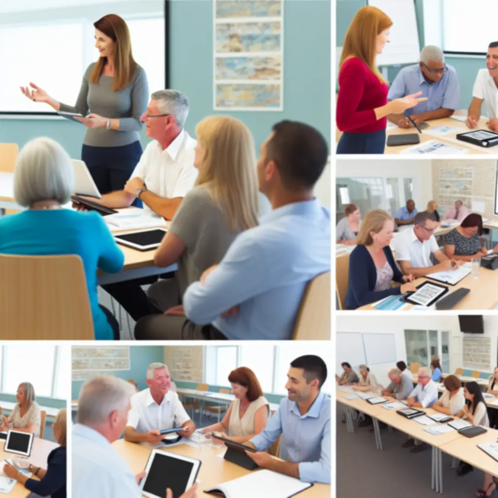 Professionals participating in a structured workshop led by an instructor